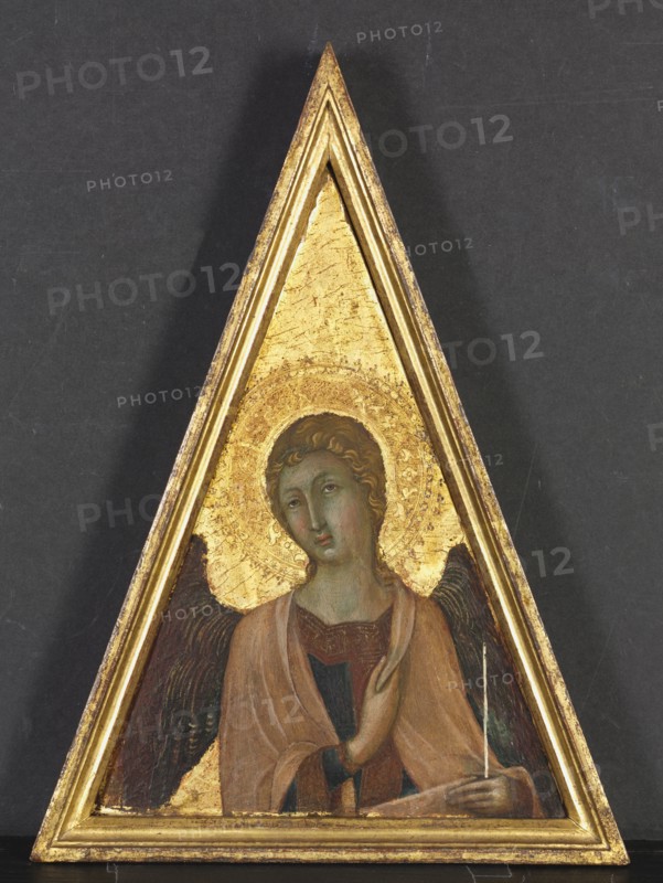 Pinnacle with Angel, c. 1340. Circle of Niccolò di Segna (Italian). Tempera and gold on wood; unframed: 30.5 x 22.7 cm (12 x 8 15/16 in.)