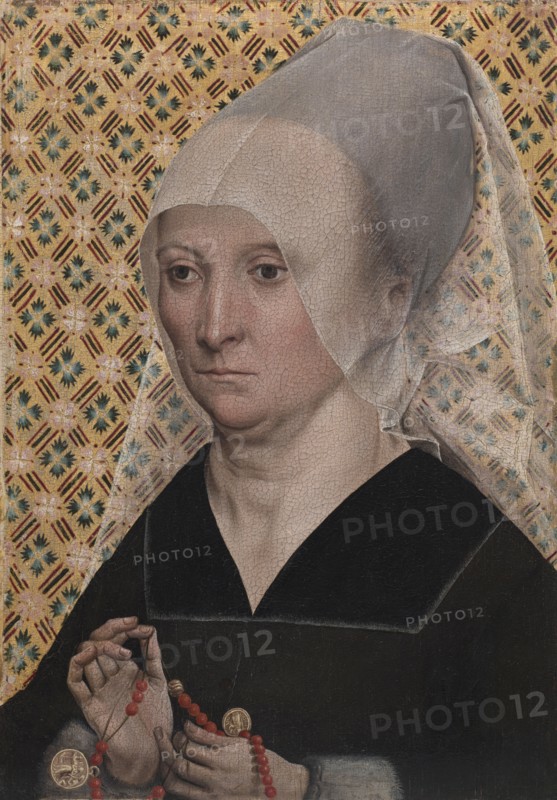 Portrait of a Woman, c. 1490-1495. Master of the Holy Kinship (German). Oil on wood; framed: 44 x 34.5 x 5.5 cm (17 5/16 x 13 9/16 x 2 3/16 in.); unframed: 30.3 x 21.3 cm (11 15/16 x 8 3/8 in.).