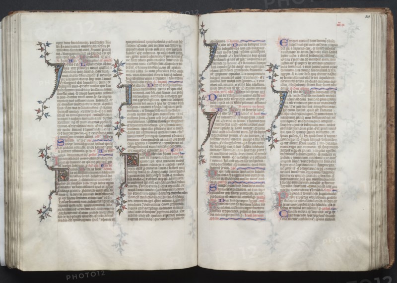 The Gotha Missal:  Fol. 101r, Text, c. 1375. And workshop Master of the Boqueteaux (French). Ink, tempera, and gold on vellum; blind-tooled leather binding; codex: 27.1 x 19.5 cm (10 11/16 x 7 11/16 in.)