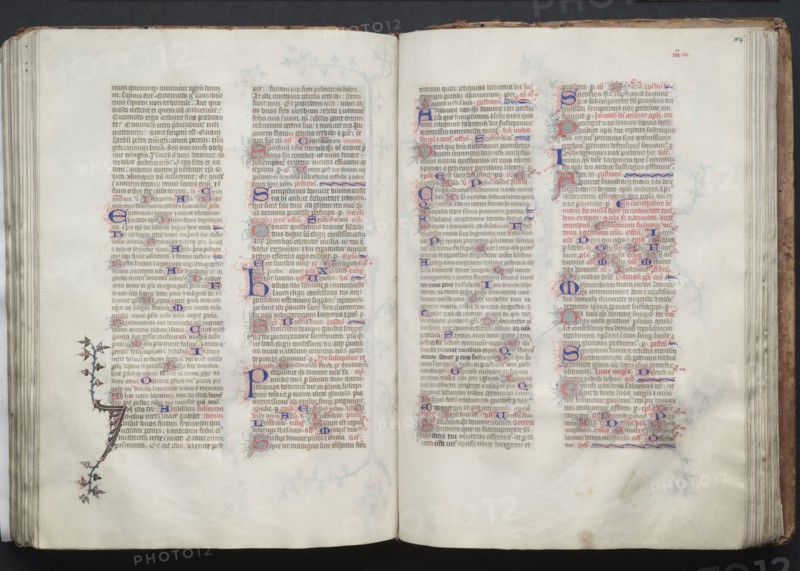 The Gotha Missal:  Fol. 103v, Text, c. 1375. And workshop Master of the Boqueteaux (French). Ink, tempera, and gold on vellum; blind-tooled leather binding; codex: 27.1 x 19.5 cm (10 11/16 x 7 11/16 in.).