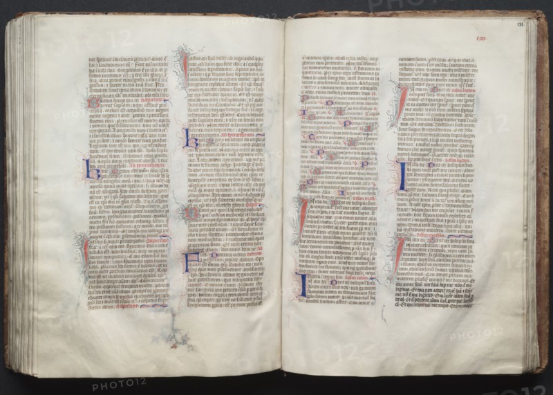The Gotha Missal:  Fol. 130v, Text, c. 1375. And workshop Master of the Boqueteaux (French). Ink, tempera, and gold on vellum; blind-tooled leather binding; codex: 27.1 x 19.5 cm (10 11/16 x 7 11/16 in.)