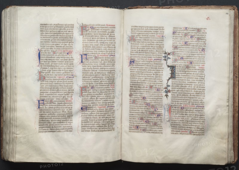The Gotha Missal:  Fol. 132v, Text, c. 1375. And workshop Master of the Boqueteaux (French). Ink, tempera, and gold on vellum; blind-tooled leather binding; codex: 27.1 x 19.5 cm (10 11/16 x 7 11/16 in.)