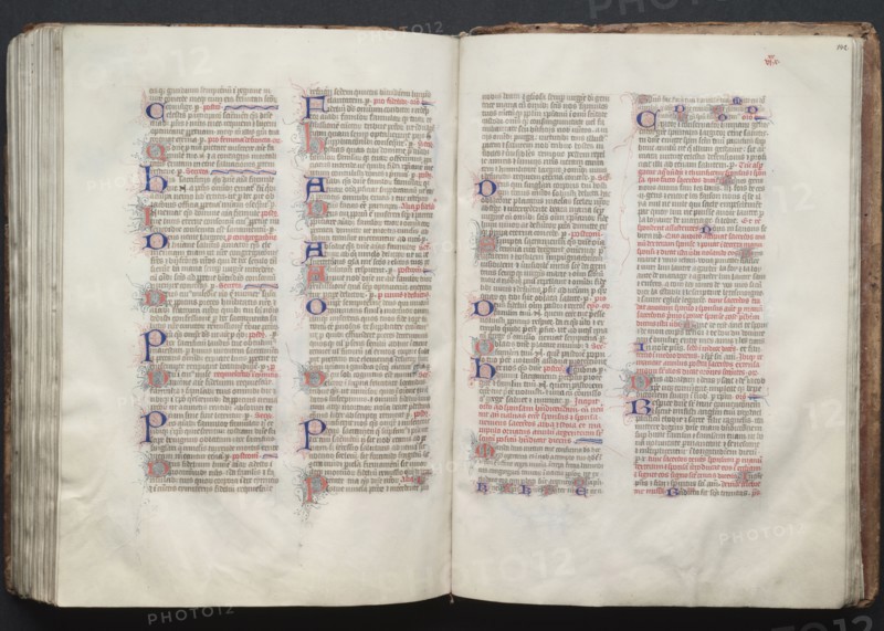 The Gotha Missal:  Fol. 142r, Text, c. 1375. And workshop Master of the Boqueteaux (French). Ink, tempera, and gold on vellum; blind-tooled leather binding; codex: 27.1 x 19.5 cm (10 11/16 x 7 11/16 in.)