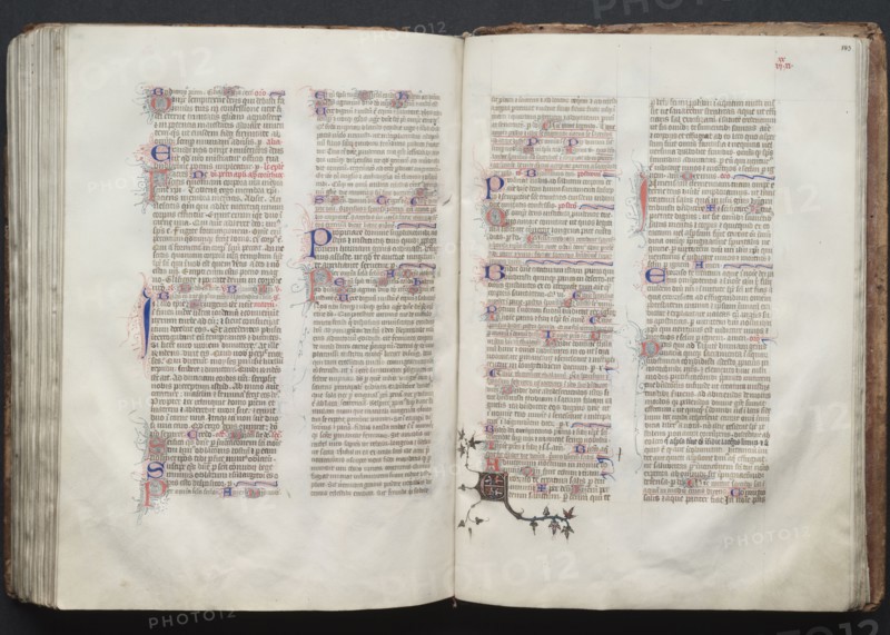 The Gotha Missal:  Fol. 142v, Text, c. 1375. And workshop Master of the Boqueteaux (French). Ink, tempera, and gold on vellum; blind-tooled leather binding; codex: 27.1 x 19.5 cm (10 11/16 x 7 11/16 in.).