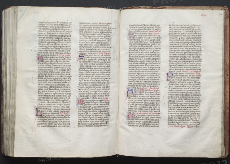 The Gotha Missal:  Fol. 146r, Text, c. 1375. And workshop Master of the Boqueteaux (French). Ink, tempera, and gold on vellum; blind-tooled leather binding; codex: 27.1 x 19.5 cm (10 11/16 x 7 11/16 in.).