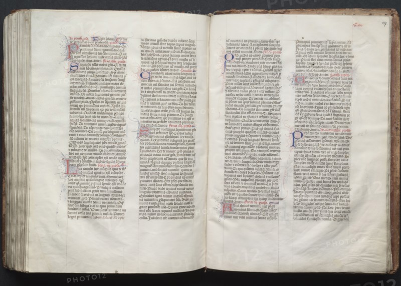 The Gotha Missal:  Fol. 147r, Text, c. 1375. And workshop Master of the Boqueteaux (French). Ink, tempera, and gold on vellum; blind-tooled leather binding; codex: 27.1 x 19.5 cm (10 11/16 x 7 11/16 in.)