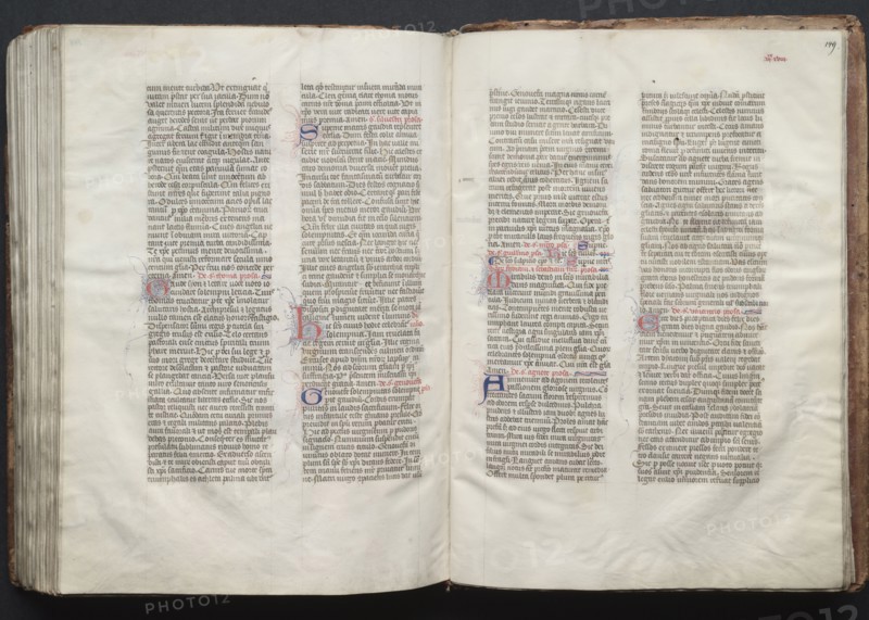 The Gotha Missal:  Fol. 148v, Text, c. 1375. And workshop Master of the Boqueteaux (French). Ink, tempera, and gold on vellum; blind-tooled leather binding; codex: 27.1 x 19.5 cm (10 11/16 x 7 11/16 in.).