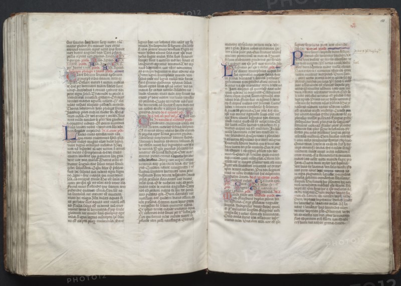 The Gotha Missal:  Fol. 150v, Text, c. 1375. And workshop Master of the Boqueteaux (French). Ink, tempera, and gold on vellum; blind-tooled leather binding; codex: 27.1 x 19.5 cm (10 11/16 x 7 11/16 in.)