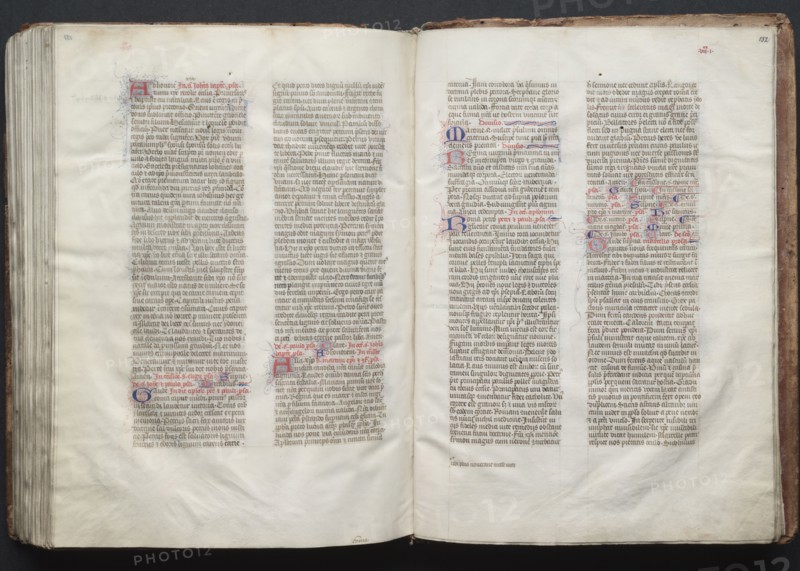 The Gotha Missal:  Fol. 152r, Text, c. 1375. And workshop Master of the Boqueteaux (French). Ink, tempera, and gold on vellum; blind-tooled leather binding; codex: 27.1 x 19.5 cm (10 11/16 x 7 11/16 in.).