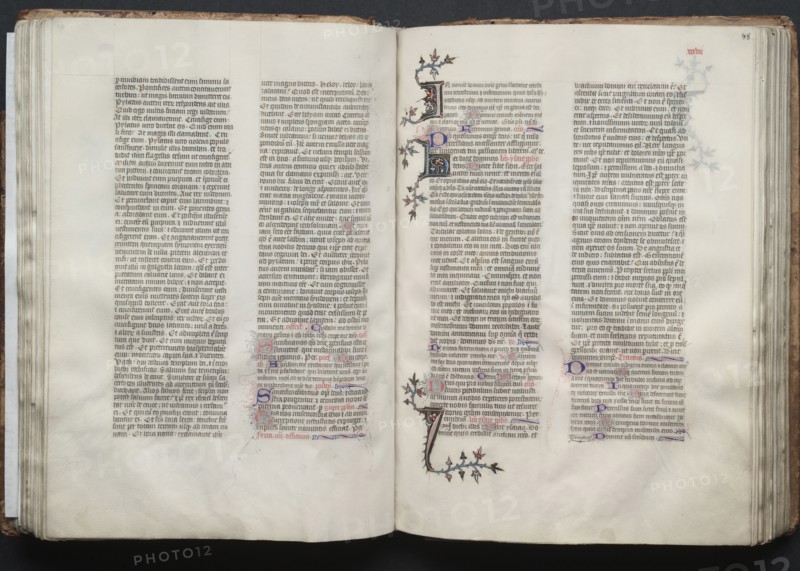 The Gotha Missal:  Fol. 48r, Text, c. 1375. And workshop Master of the Boqueteaux (French). Ink, tempera, and gold on vellum; blind-tooled leather binding; codex: 27.1 x 19.5 cm (10 11/16 x 7 11/16 in.)