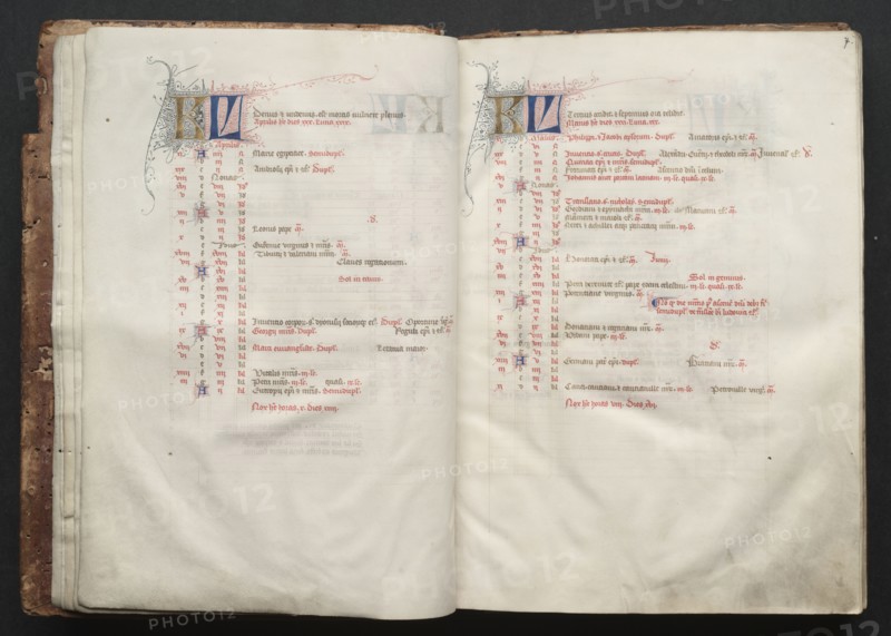 The Gotha Missal:  Fol. 6v, Text , c. 1375. And workshop Master of the Boqueteaux (French). Ink, tempera, and gold on vellum; blind-tooled leather binding; codex: 27.1 x 19.5 cm (10 11/16 x 7 11/16 in.).