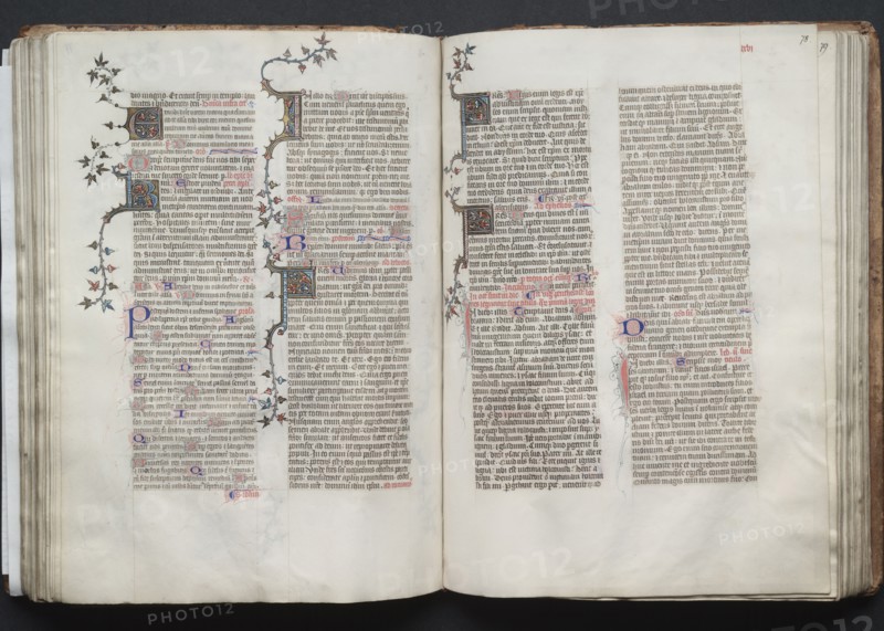 The Gotha Missal:  Fol. 78r, Text, c. 1375. And workshop Master of the Boqueteaux (French). Ink, tempera, and gold on vellum; blind-tooled leather binding; codex: 27.1 x 19.5 cm (10 11/16 x 7 11/16 in.).