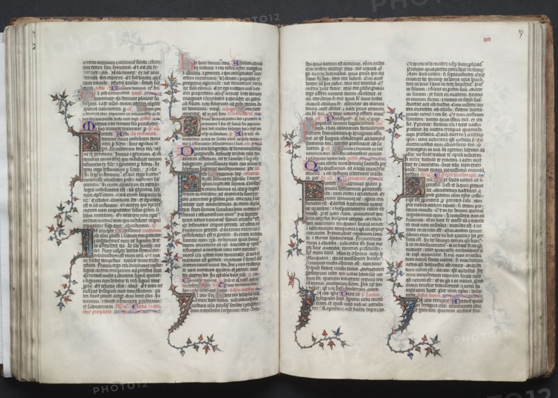 The Gotha Missal:  Fol. 86v, Text, c. 1375. And workshop Master of the Boqueteaux (French). Ink, tempera, and gold on vellum; blind-tooled leather binding; codex: 27.1 x 19.5 cm (10 11/16 x 7 11/16 in.)