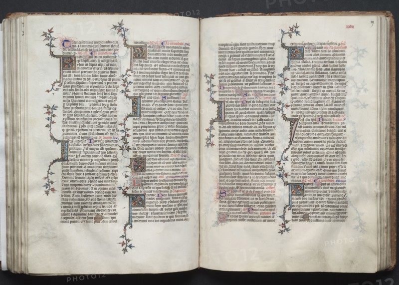 The Gotha Missal:  Fol. 89r, Text, c. 1375. And workshop Master of the Boqueteaux (French). Ink, tempera, and gold on vellum; blind-tooled leather binding; codex: 27.1 x 19.5 cm (10 11/16 x 7 11/16 in.)