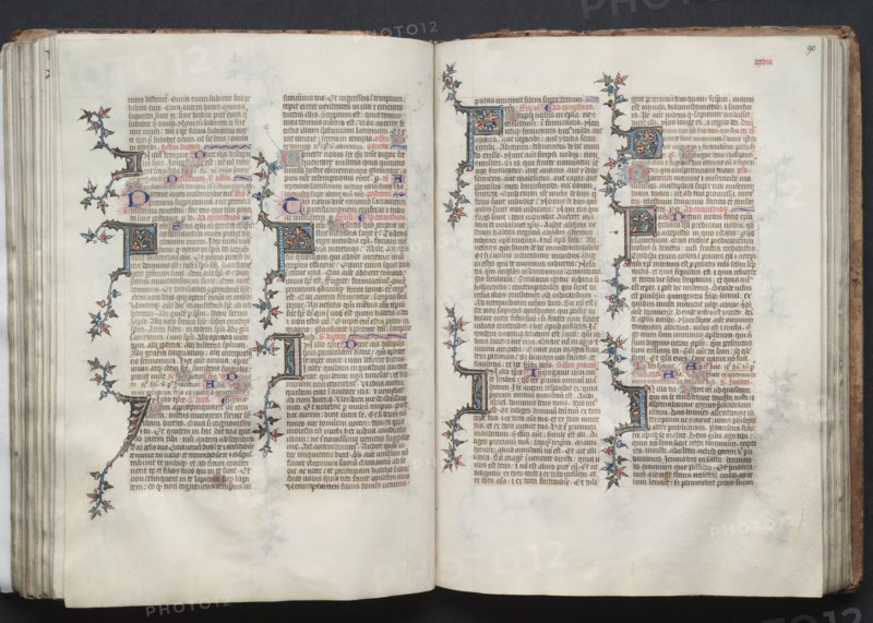 The Gotha Missal:  Fol. 89v, Text, c. 1375. And workshop Master of the Boqueteaux (French). Ink, tempera, and gold on vellum; blind-tooled leather binding; codex: 27.1 x 19.5 cm (10 11/16 x 7 11/16 in.)