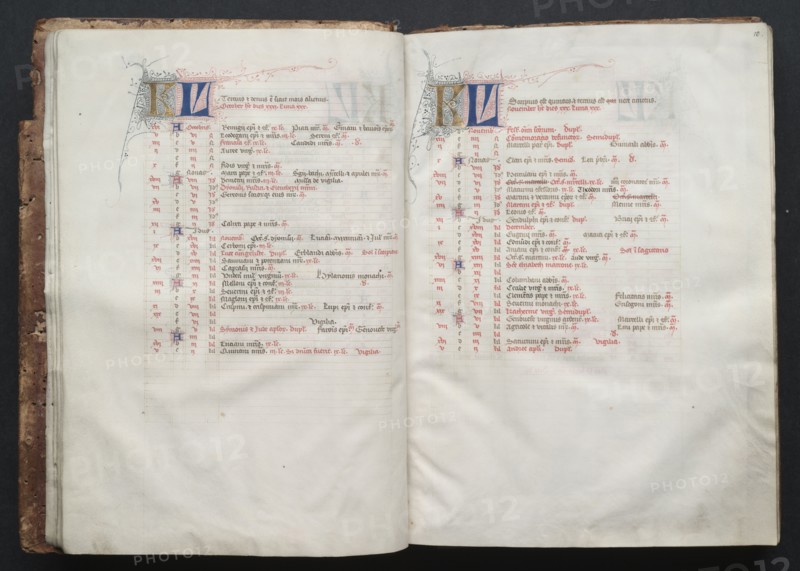 The Gotha Missal:  Fol. 9v, Text, c. 1375. And workshop Master of the Boqueteaux (French). Ink, tempera, and gold on vellum; blind-tooled leather binding; codex: 27.1 x 19.5 cm (10 11/16 x 7 11/16 in.)