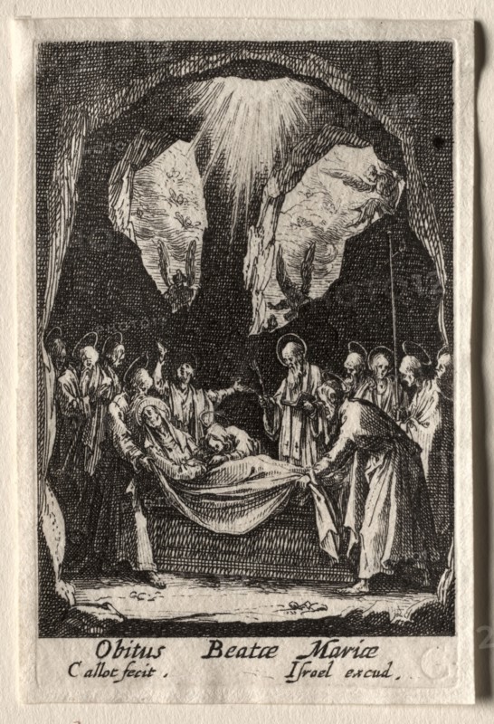 The Life of the Virgin:  The Entombment of the Virgin. Jacques Callot (French, 1592-1635). Etching