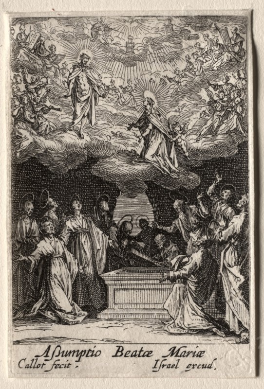 The Life of the Virgin:  The Assumption of the Virgin. Jacques Callot (French, 1592-1635). Etching