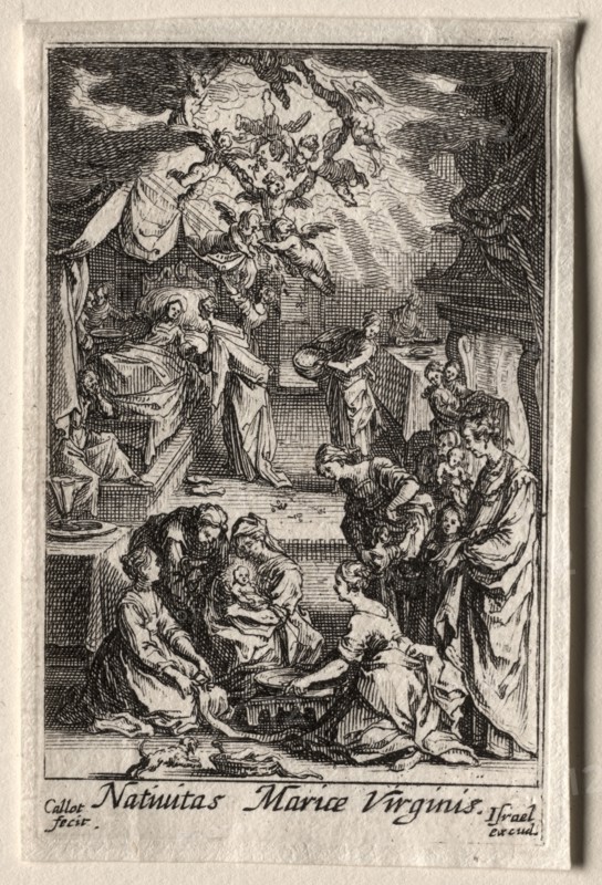 The Life of the Virgin:  The Birth of the Virgin. Jacques Callot (French, 1592-1635). Etching