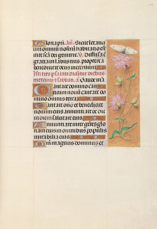 Hours of Queen Isabella the Catholic, Queen of Spain:  Fol. 107r, c. 1495-1500. And associates Master of the First Prayerbook of Maximillian (Flemish, c. 1444-1519). Ink, tempera, and gold on vellum; codex: 22.5 x 15.2 cm (8 7/8 x 6 in.).