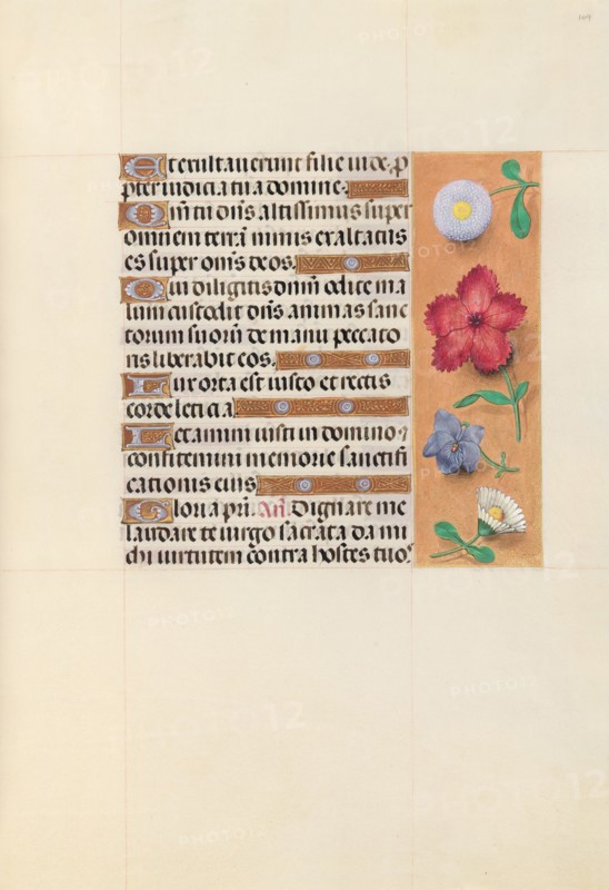 Hours of Queen Isabella the Catholic, Queen of Spain:  Fol. 109r, c. 1500. And associates Master of the First Prayerbook of Maximillian (Flemish, c. 1444-1519). Ink, tempera, and gold on vellum; codex: 22.5 x 15.2 cm (8 7/8 x 6 in.)
