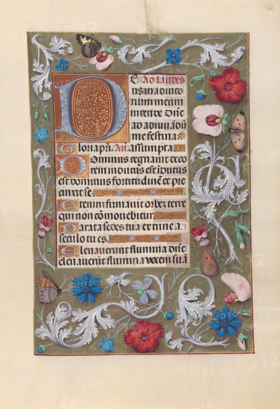 Hours of Queen Isabella the Catholic, Queen of Spain:  Fol. 116r, c. 1500. And associates Master of the First Prayerbook of Maximillian (Flemish, c. 1444-1519). Ink, tempera, and gold on vellum; codex: 22.5 x 15.2 cm (8 7/8 x 6 in.)