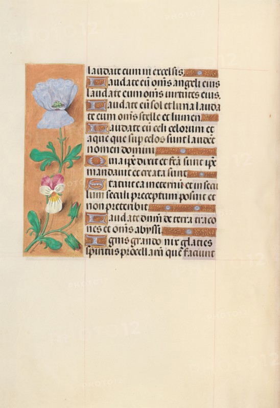 Hours of Queen Isabella the Catholic, Queen of Spain:  Fol. 120v, c. 1495-1500. And associates Master of the First Prayerbook of Maximillian (Flemish, c. 1444-1519). Ink, tempera, and gold on vellum; codex: 22.5 x 15.2 cm (8 7/8 x 6 in.).