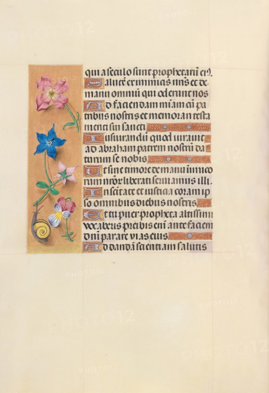 Hours of Queen Isabella the Catholic, Queen of Spain:  Fol. 123v, c. 1500. And associates Master of the First Prayerbook of Maximillian (Flemish, c. 1444-1519). Ink, tempera, and gold on vellum; codex: 22.5 x 15.2 cm (8 7/8 x 6 in.)
