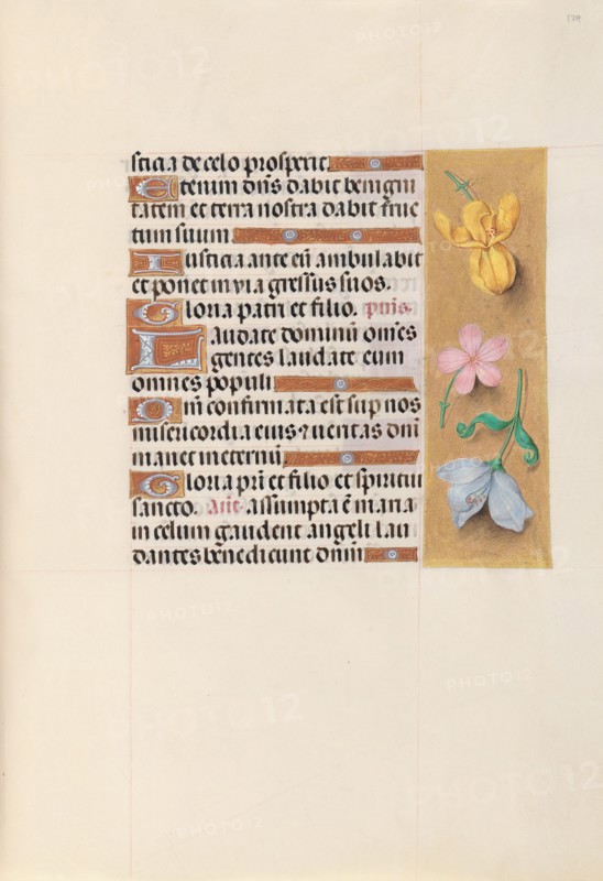 Hours of Queen Isabella the Catholic, Queen of Spain:  Fol. 129r, c. 1495-1500. And associates Master of the First Prayerbook of Maximillian (Flemish, c. 1444-1519). Ink, tempera, and gold on vellum; codex: 22.5 x 15.2 cm (8 7/8 x 6 in.).
