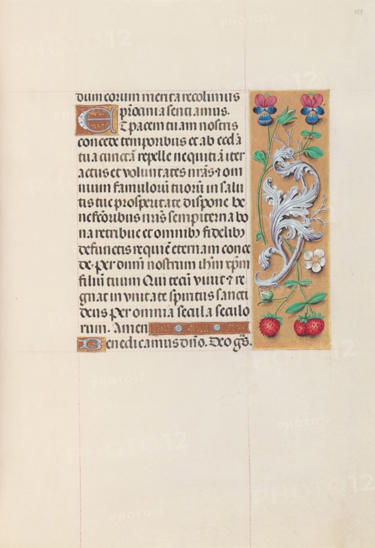 Hours of Queen Isabella the Catholic, Queen of Spain:  Fol. 153r, c. 1500. And associates Master of the First Prayerbook of Maximillian (Flemish, c. 1444-1519). Ink, tempera, and gold on vellum; codex: 22.5 x 15.2 cm (8 7/8 x 6 in.)