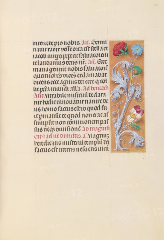 Hours of Queen Isabella the Catholic, Queen of Spain:  Fol. 166r, c. 1495-1500. And associates Master of the First Prayerbook of Maximillian (Flemish, c. 1444-1519). Ink, tempera, and gold on vellum; codex: 22.5 x 15.2 cm (8 7/8 x 6 in.).
