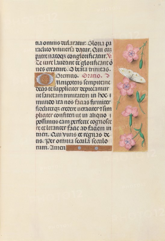 Hours of Queen Isabella the Catholic, Queen of Spain:  Fol. 21r, c. 1500. And associates Master of the First Prayerbook of Maximillian (Flemish, c. 1444-1519). Ink, tempera, and gold on vellum; codex: 22.5 x 15.2 cm (8 7/8 x 6 in.)