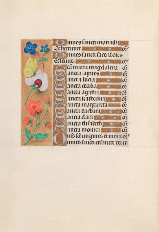 Hours of Queen Isabella the Catholic, Queen of Spain:  Fol. 212v, c. 1495-1500. And associates Master of the First Prayerbook of Maximillian (Flemish, c. 1444-1519). Ink, tempera, and gold on vellum; codex: 22.5 x 15.2 cm (8 7/8 x 6 in.).