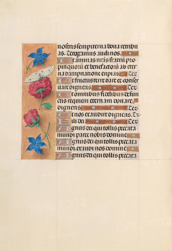 Hours of Queen Isabella the Catholic, Queen of Spain:  Fol. 214v, c. 1495-1500. And associates Master of the First Prayerbook of Maximillian (Flemish, c. 1444-1519). Ink, tempera, and gold on vellum; codex: 22.5 x 15.2 cm (8 7/8 x 6 in.).