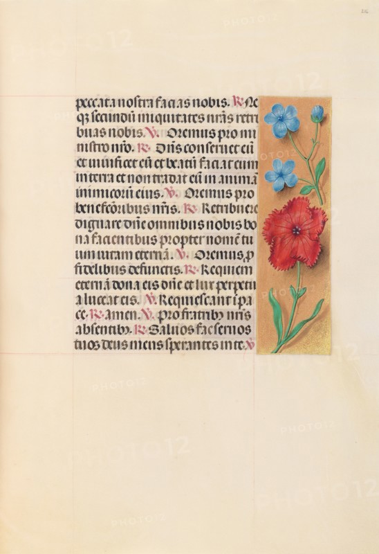 Hours of Queen Isabella the Catholic, Queen of Spain:  Fol. 216r, c. 1500. And associates Master of the First Prayerbook of Maximillian (Flemish, c. 1444-1519). Ink, tempera, and gold on vellum; codex: 22.5 x 15.2 cm (8 7/8 x 6 in.)
