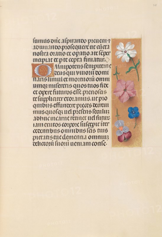 Hours of Queen Isabella the Catholic, Queen of Spain:  Fol. 218r, c. 1500. And associates Master of the First Prayerbook of Maximillian (Flemish, c. 1444-1519). Ink, tempera, and gold on vellum; codex: 22.5 x 15.2 cm (8 7/8 x 6 in.)
