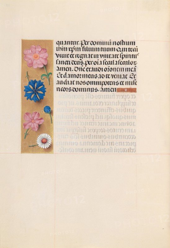 Hours of Queen Isabella the Catholic, Queen of Spain:  Fol. 218v, Office of the Dead, c. 1495-1500. And associates Master of the First Prayerbook of Maximillian (Flemish, c. 1444-1519). Ink, tempera, and gold on vellum; codex: 22.5 x 15.2 cm (8 7/8 x 6 in.).