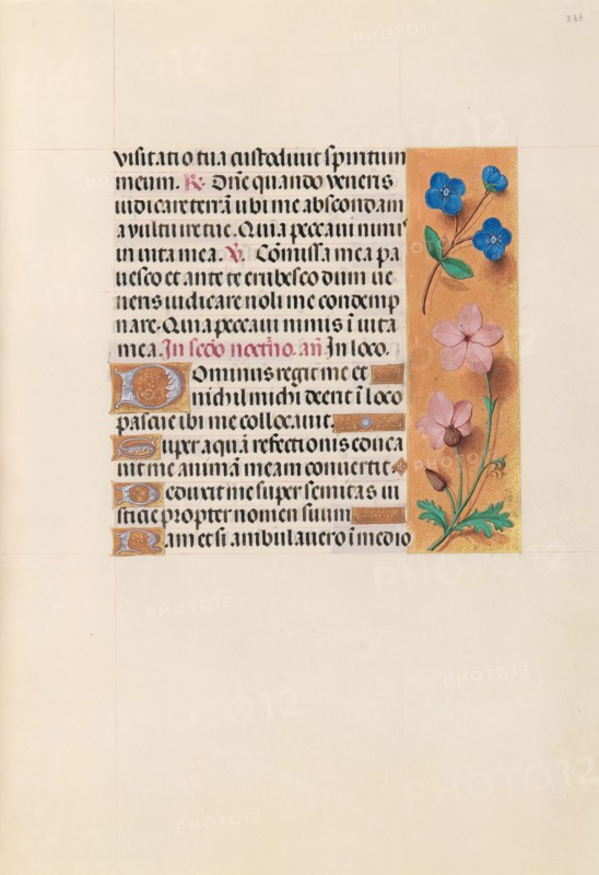 Hours of Queen Isabella the Catholic, Queen of Spain:  Fol. 233r, c. 1495-1500. And associates Master of the First Prayerbook of Maximillian (Flemish, c. 1444-1519). Ink, tempera, and gold on vellum; codex: 22.5 x 15.2 cm (8 7/8 x 6 in.).