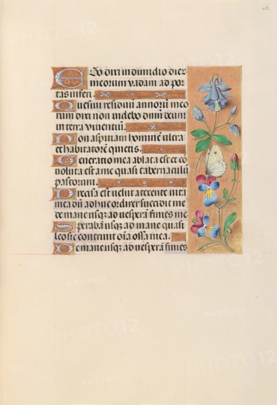 Hours of Queen Isabella the Catholic, Queen of Spain:  Fol. 251r, c. 1495-1500. And associates Master of the First Prayerbook of Maximillian (Flemish, c. 1444-1519). Ink, tempera, and gold on vellum; codex: 22.5 x 15.2 cm (8 7/8 x 6 in.).