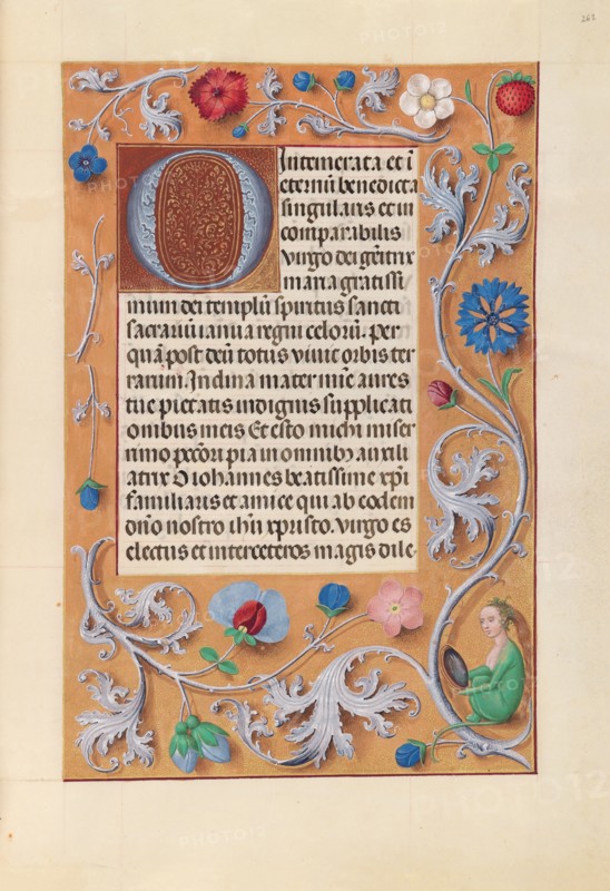 Hours of Queen Isabella the Catholic, Queen of Spain:  Fol. 262r, c. 1500. And associates Master of the First Prayerbook of Maximillian (Flemish, c. 1444-1519). Ink, tempera, and gold on vellum; codex: 22.5 x 15.2 cm (8 7/8 x 6 in.)