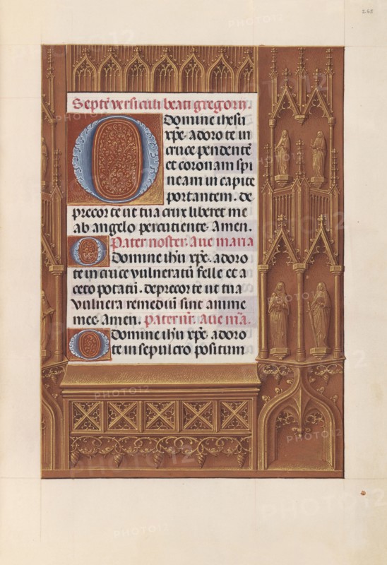 Hours of Queen Isabella the Catholic, Queen of Spain:  Fol. 265r, c. 1500. And associates Master of the First Prayerbook of Maximillian (Flemish, c. 1444-1519). Ink, tempera, and gold on vellum; codex: 22.5 x 15.2 cm (8 7/8 x 6 in.)