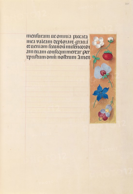 Hours of Queen Isabella the Catholic, Queen of Spain:  Fol. 269r, c. 1500. And associates Master of the First Prayerbook of Maximillian (Flemish, c. 1444-1519). Ink, tempera, and gold on vellum; codex: 22.5 x 15.2 cm (8 7/8 x 6 in.)