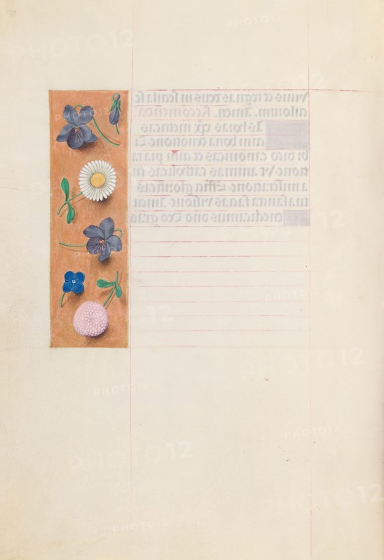 Hours of Queen Isabella the Catholic, Queen of Spain:  Fol. 30v, c. 1495-1500. And associates Master of the First Prayerbook of Maximillian (Flemish, c. 1444-1519). Ink, tempera, and gold on vellum; codex: 22.5 x 15.2 cm (8 7/8 x 6 in.).