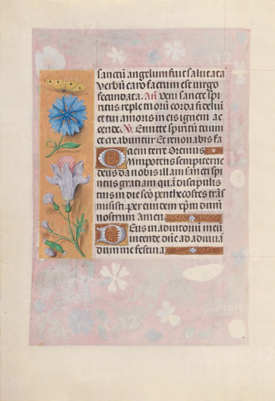 Hours of Queen Isabella the Catholic, Queen of Spain:  Fol. 32v, c. 1495-1500. And associates Master of the First Prayerbook of Maximillian (Flemish, c. 1444-1519). Ink, tempera, and gold on vellum; codex: 22.5 x 15.2 cm (8 7/8 x 6 in.).
