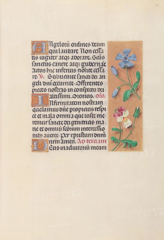 Hours of Queen Isabella the Catholic, Queen of Spain:  Fol. 39r, c. 1495-1500. And associates Master of the First Prayerbook of Maximillian (Flemish, c. 1444-1519). Ink, tempera, and gold on vellum; codex: 22.5 x 15.2 cm (8 7/8 x 6 in.).