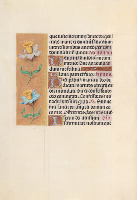 Hours of Queen Isabella the Catholic, Queen of Spain:  Fol. 40v, c. 1495-1500. And associates Master of the First Prayerbook of Maximillian (Flemish, c. 1444-1519). Ink, tempera, and gold on vellum; codex: 22.5 x 15.2 cm (8 7/8 x 6 in.).