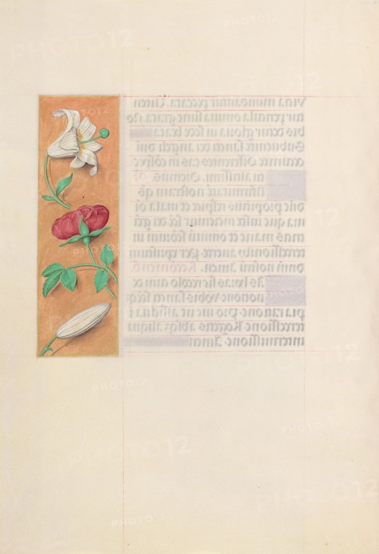 Hours of Queen Isabella the Catholic, Queen of Spain:  Fol. 42v, c. 1500. And associates Master of the First Prayerbook of Maximillian (Flemish, c. 1444-1519). Ink, tempera, and gold on vellum; codex: 22.5 x 15.2 cm (8 7/8 x 6 in.)