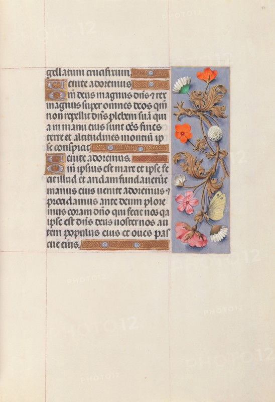 Hours of Queen Isabella the Catholic, Queen of Spain:  Fol. 51r, c. 1495-1500. And associates Master of the First Prayerbook of Maximillian (Flemish, c. 1444-1519). Ink, tempera, and gold on vellum; codex: 22.5 x 15.2 cm (8 7/8 x 6 in.).