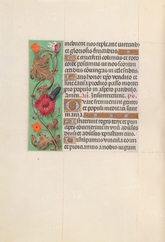 Hours of Queen Isabella the Catholic, Queen of Spain:  Fol. 52v, c. 1500. And associates Master of the First Prayerbook of Maximillian (Flemish, c. 1444-1519). Ink, tempera, and gold on vellum; codex: 22.5 x 15.2 cm (8 7/8 x 6 in.)