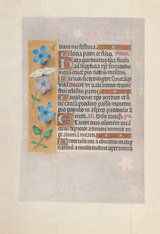 Hours of Queen Isabella the Catholic, Queen of Spain:  Fol. 63v, c. 1500. And associates Master of the First Prayerbook of Maximillian (Flemish, c. 1444-1519). Ink, tempera, and gold on vellum; codex: 22.5 x 15.2 cm (8 7/8 x 6 in.)